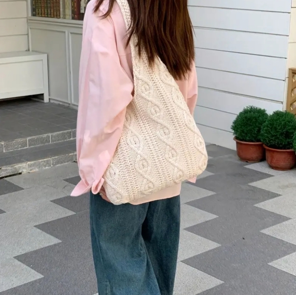 Vintage Knitted Boho Shoulder Bag - Picture 11 of 11